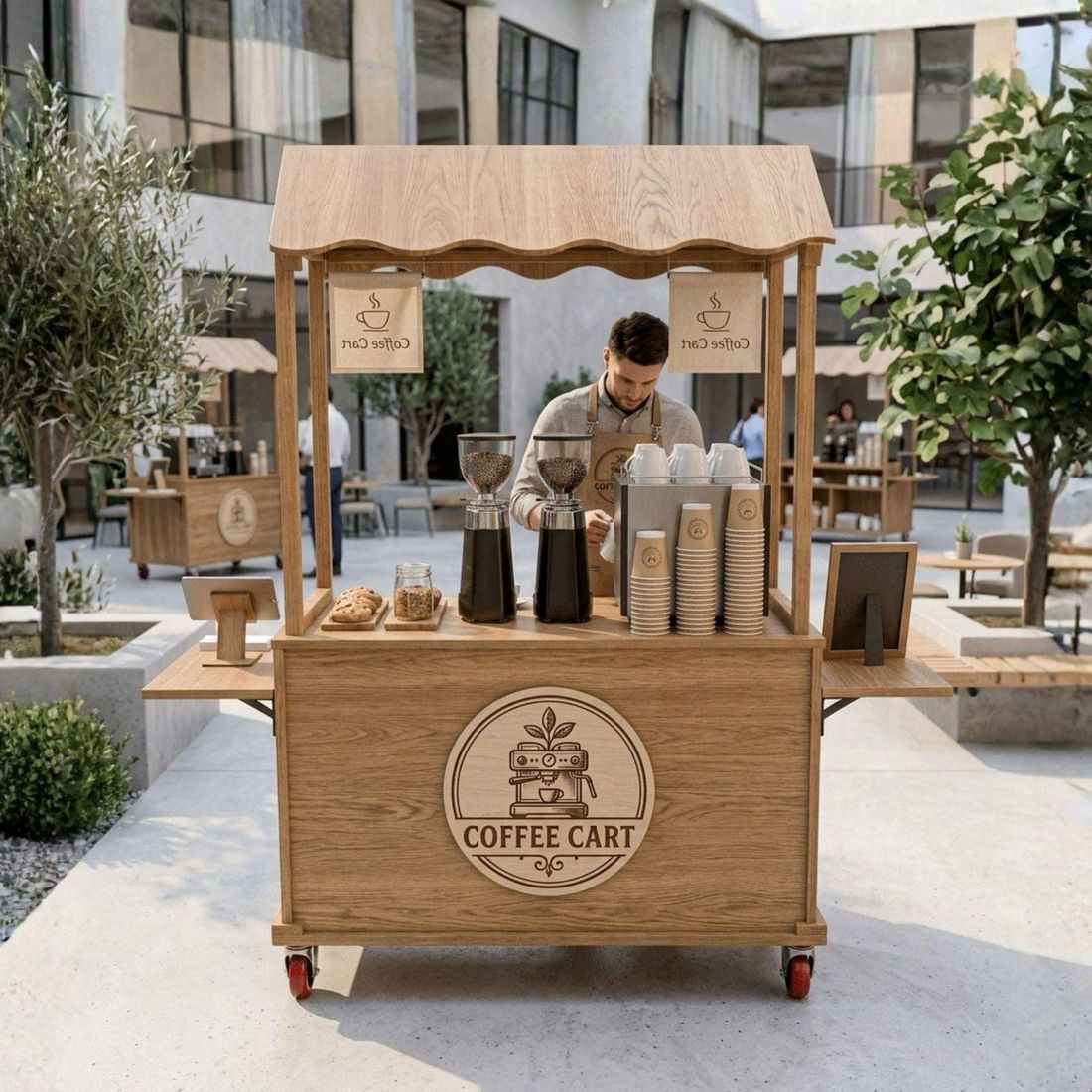 DIY Coffee Cart with Canopy Plans PDF